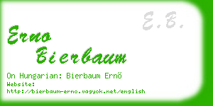 erno bierbaum business card